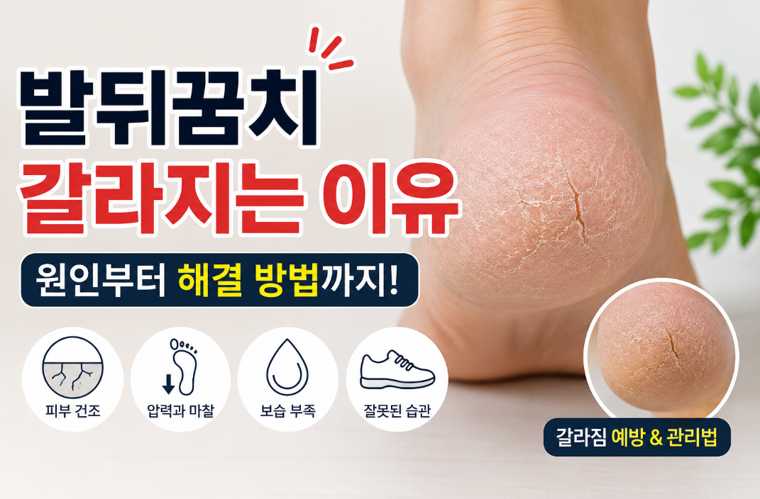 발뒤꿈치 갈라지는 이유 7가지와 효과적인 관리법
