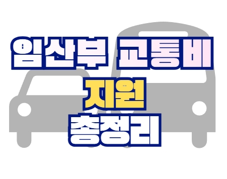 임산부 교통비 지원 총정리