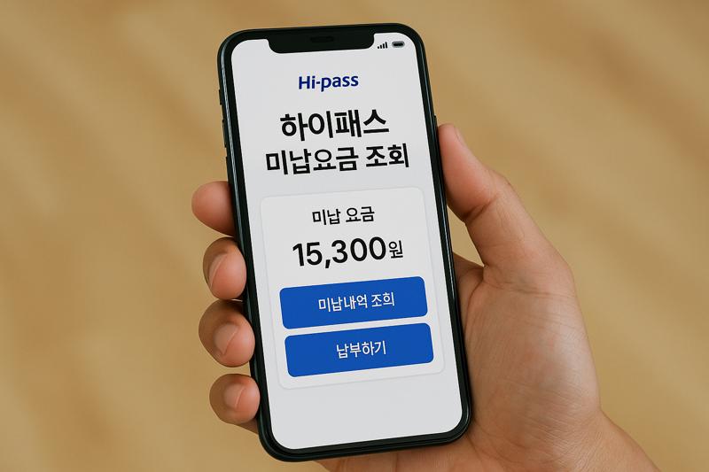 스마트폰으로 하이패스 미납요금 조회 납부