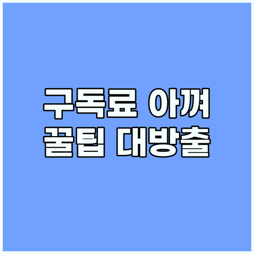 유튜브 프리미엄 구독료 아끼는 방법:..