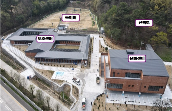 창원 성산 상복동 펫 빌리지 반려동물 복합문화공간 소개 반려견 놀이터 산책로 문화센터 보호센터 입양