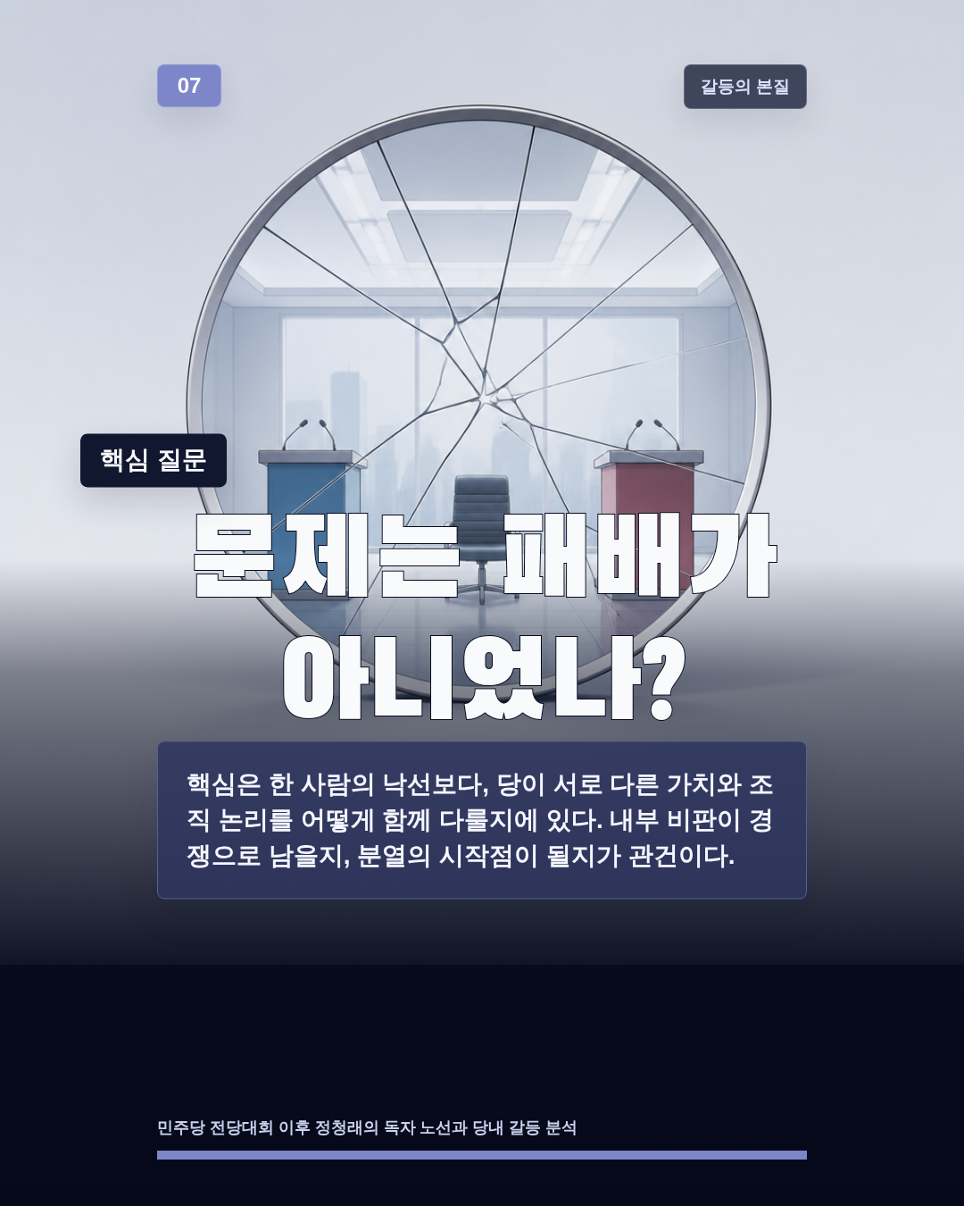 문제는 패배가 아니었나?