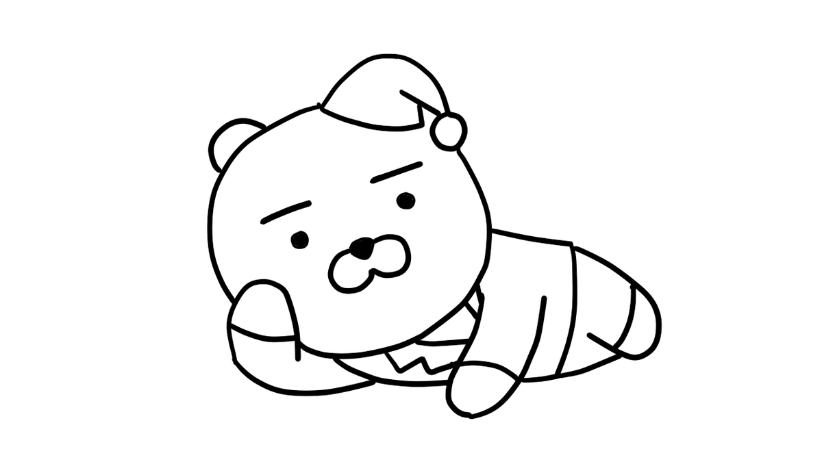 누워있는-라이언-도안-다운로드(이미지출처: https://www.hazelstory.com)