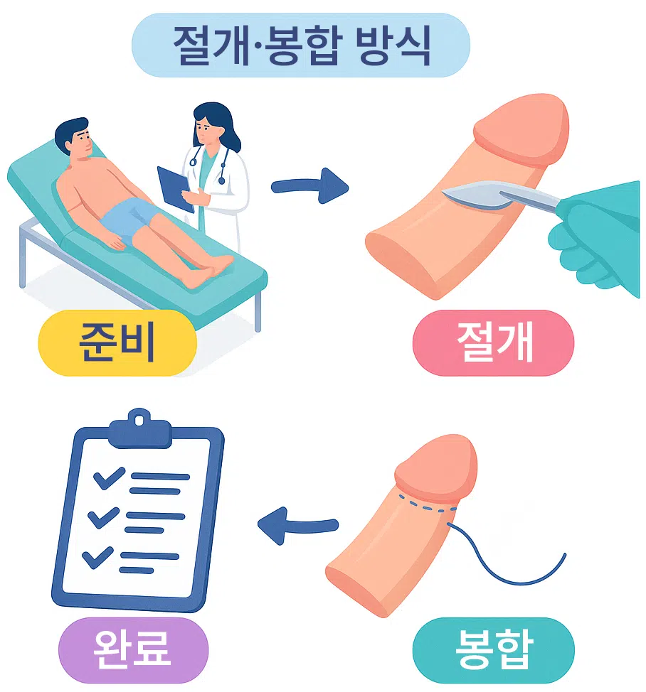 절개봉합 방식 포경수술