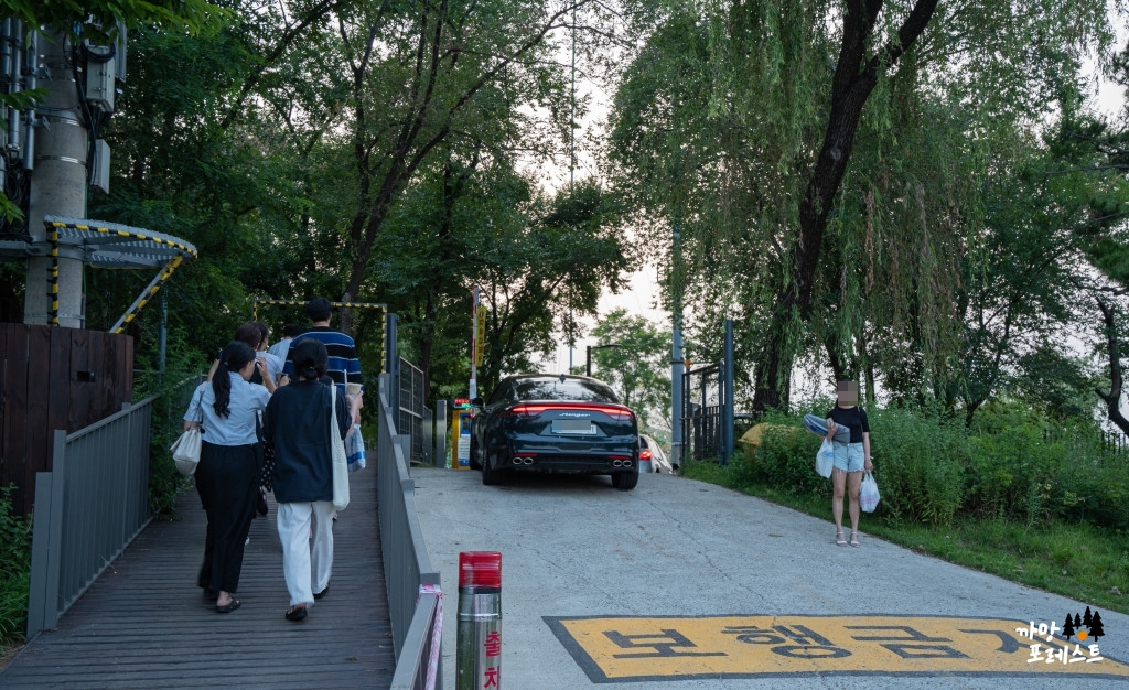 노들섬 주차장 가는길