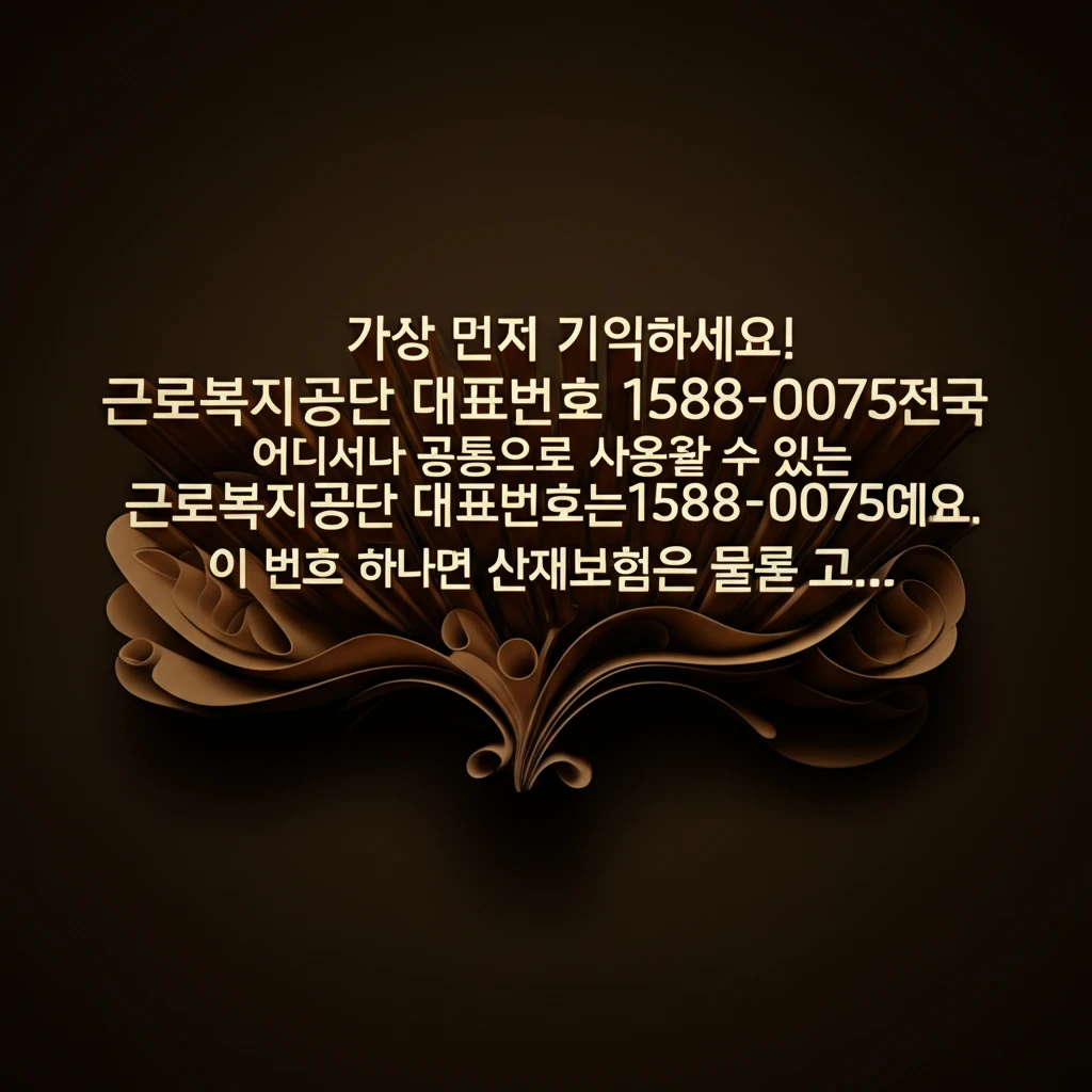 근로복지공단 1588-0075 상담 ..