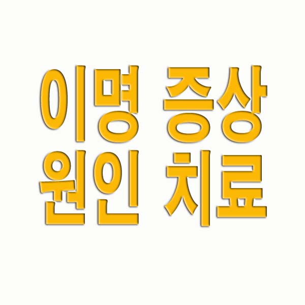 이명 증상 원인 치료