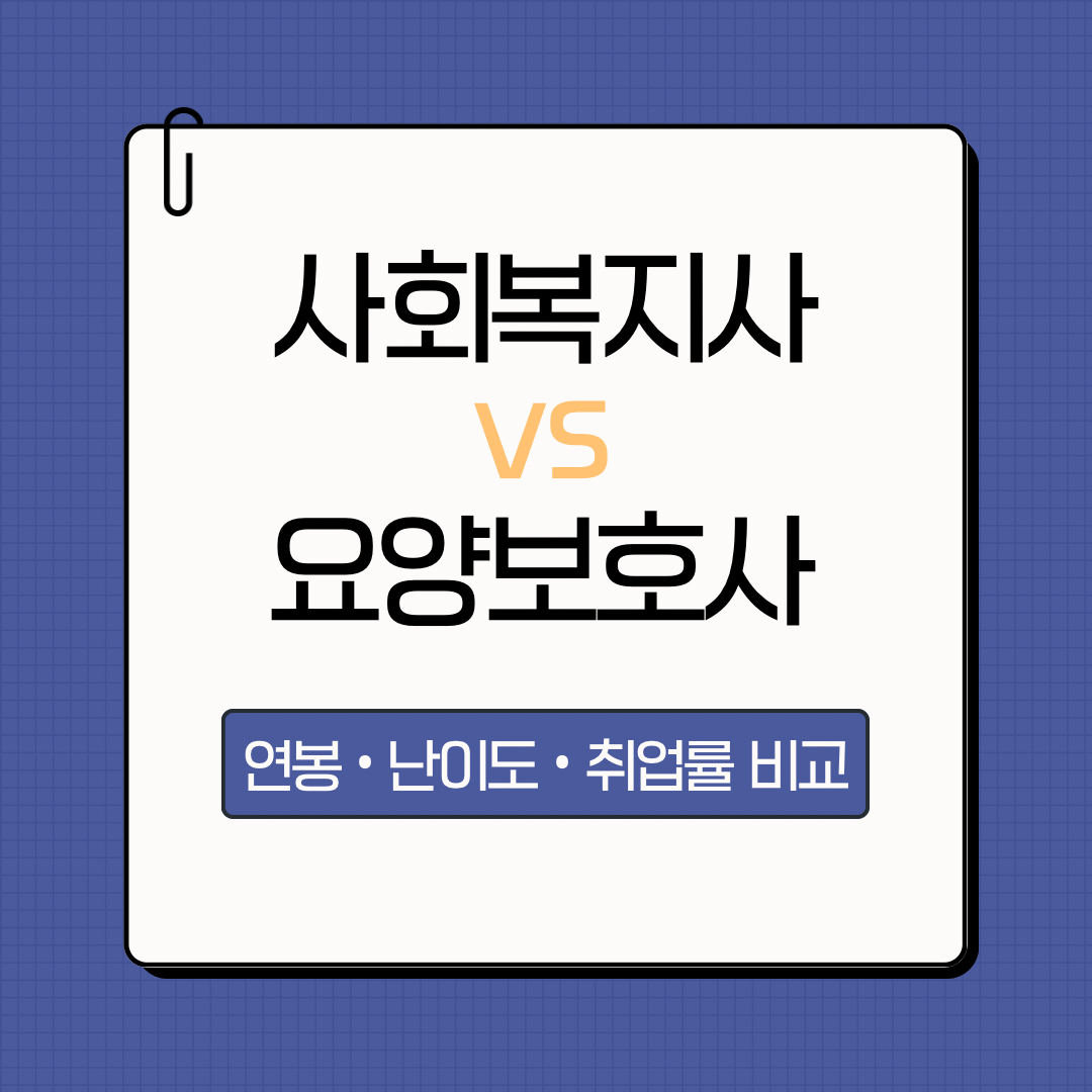 사회복지사와 요영보호사 차이