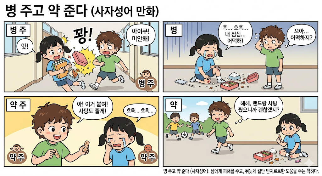 병 주고 약 준다 사자성어