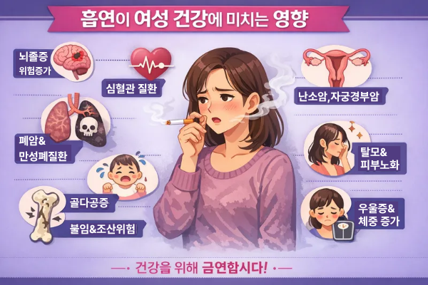 담배 흡연이 여성 건강에 미치는 영향 분석 관련 이미지