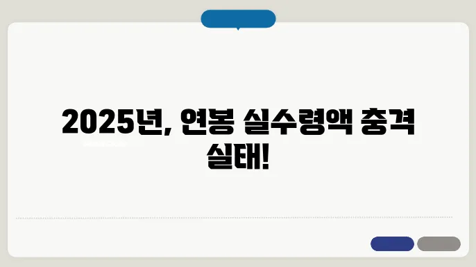 2025년 연봉 실수령액을 위한 전략