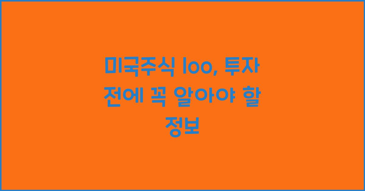 미국주식 loo