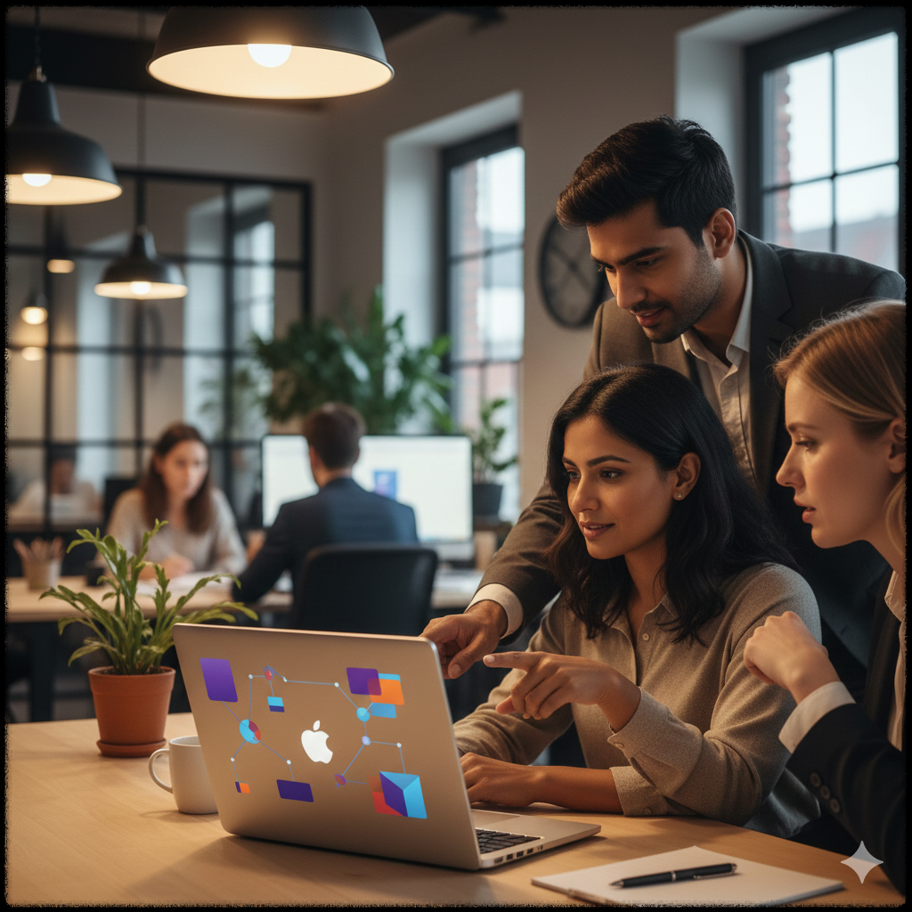 사람과 AI 에이전트가 협업하며 업무를 수행하는 모습