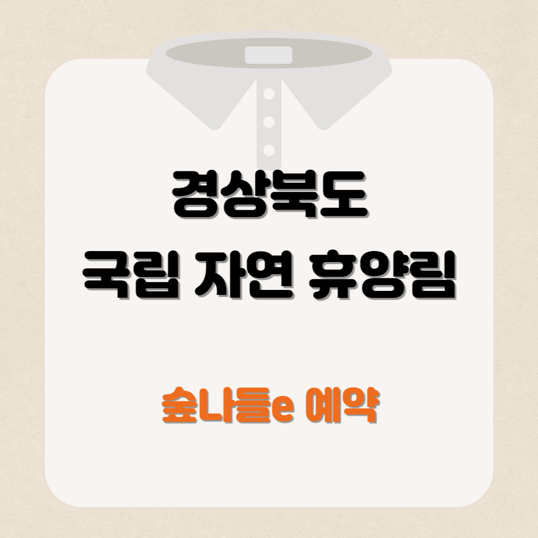 경상북도 여행 숲나들e 자연휴양림 추천