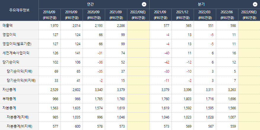 금비 손익계산서 [출처: 와이즈에프엔]