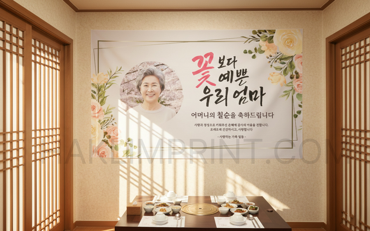 칠순현수막 디자인 및 제작 학림프린트