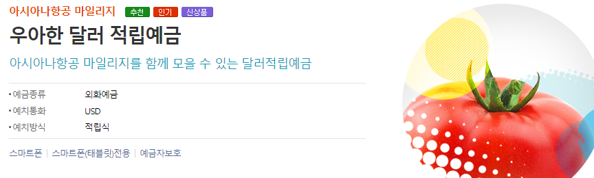 우아한 달러 적립예금