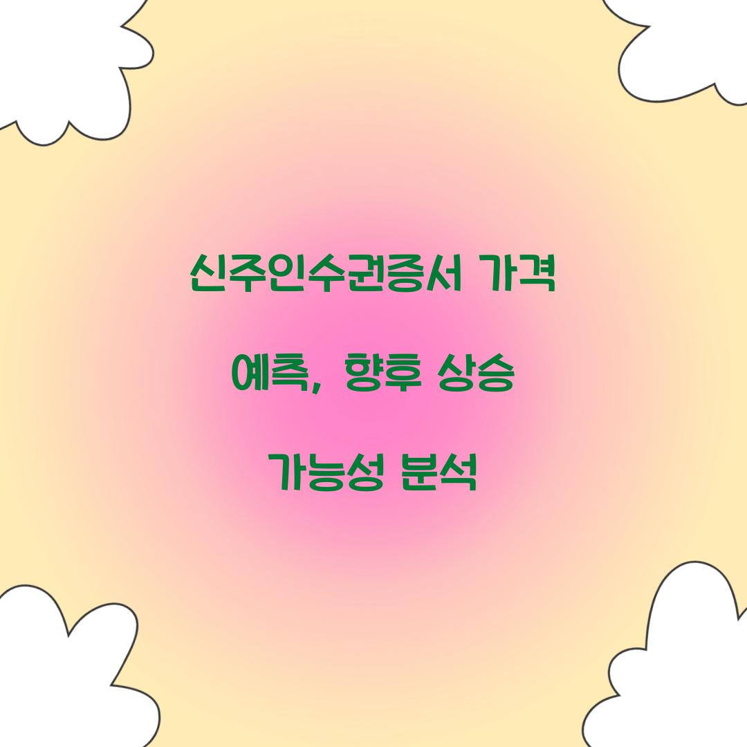 신주인수권증서 가격 예측
