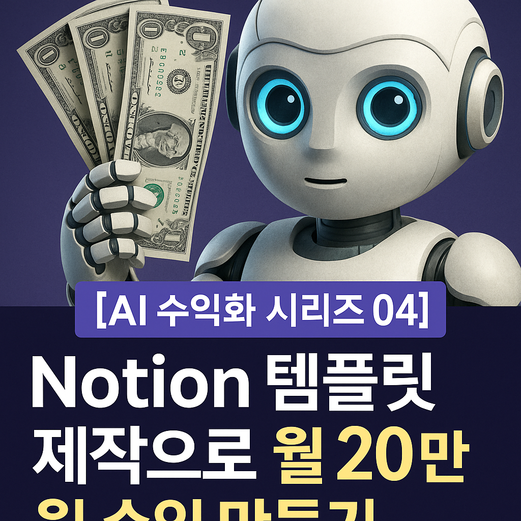 Notion 템플릿 제작으로 월 20만 원 수익 만들기