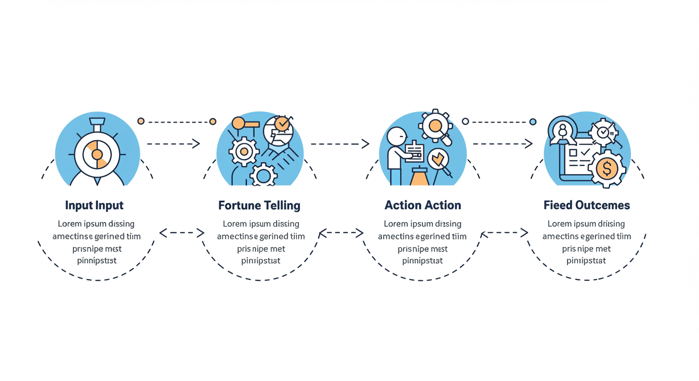 목표&middot;컨디션 입력 &rarr; 운세 생성(긍정/주의/행동) &rarr; 오전&middot;오후 미션 수행 &rarr; 저녁 로그 &rarr; 다음날 톤 조정으로 이어지는 AI 운세 워크플로 다이어그램
