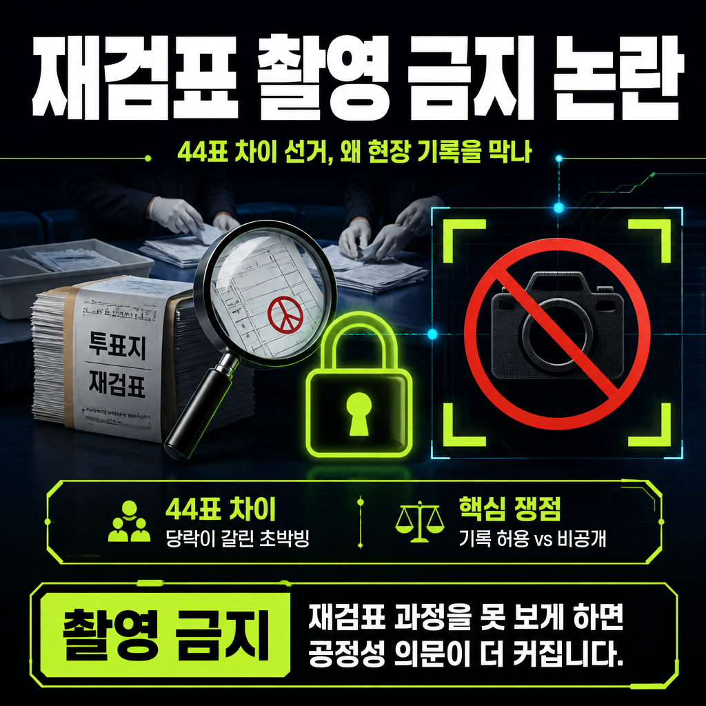 재검표 촬영 금지 논란