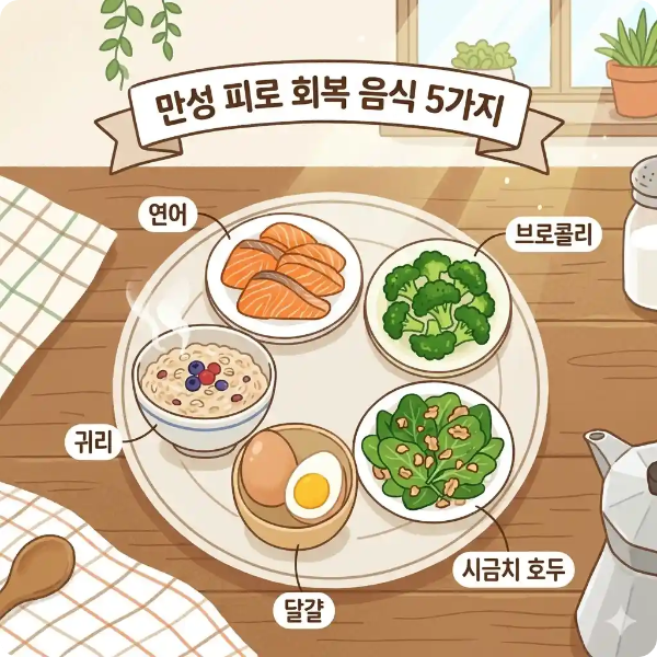 만성 피로 회복 음식 5가지