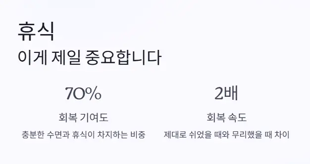 휴식 중요