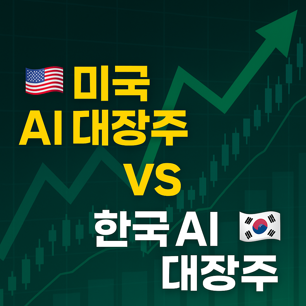 미국 vs 🇰🇷 한국 AI 대장주 비교 분석