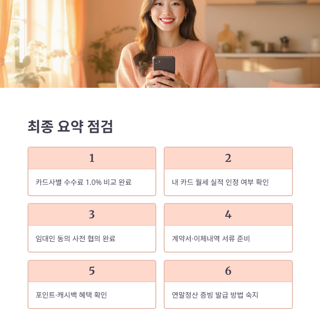 월세 카드납부 서비스 이용 최종 체크리스트!