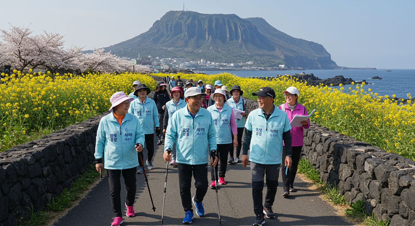 제주도 실버워커 운동법 (노인걷기, 근력운동, 생활체육)