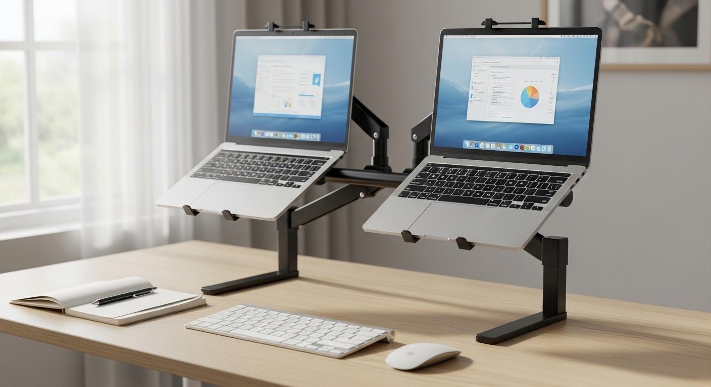 듀얼모니터 노트북 거치대 1달 사용 후기