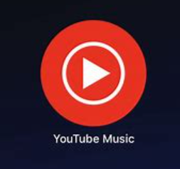 YouTube Music 글씨위의 플레이 버튼 이미지
