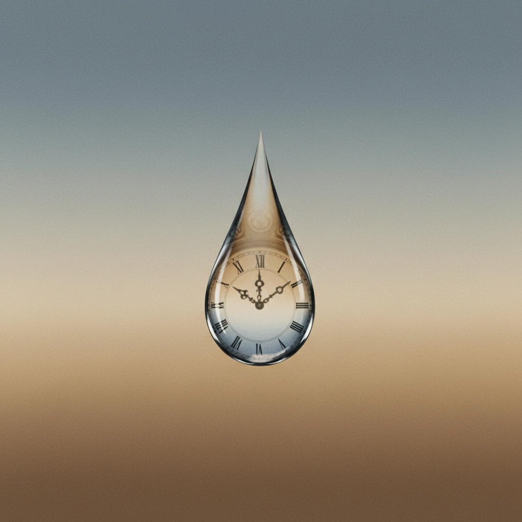 해 질 녘 창가에 앉아 생각에 잠긴 사람의 뒷모습. 부드러운 빛이 방을 채우고 있으며, 고독하고 사색적인 분위기가 느껴집니다.