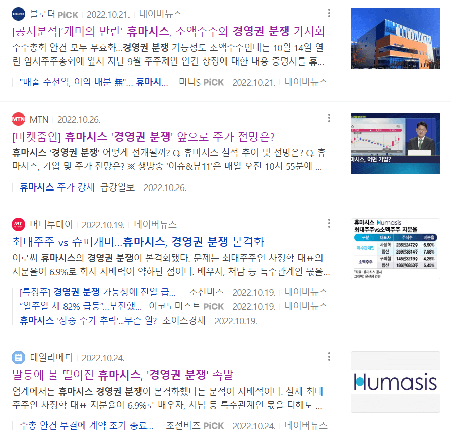 휴마시스 뉴스