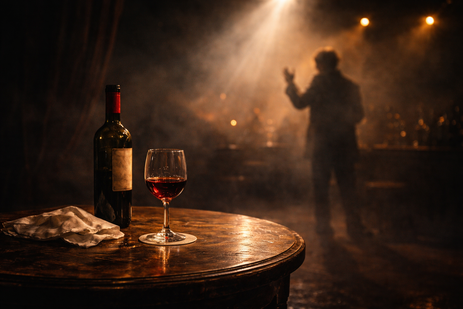 연극 무대의 술잔이 관객의 시선을 조종하는 방식 이미지