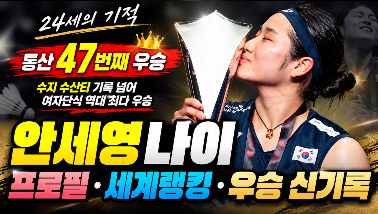 안세영 나이|프로필·세계랭킹·우승 신기록