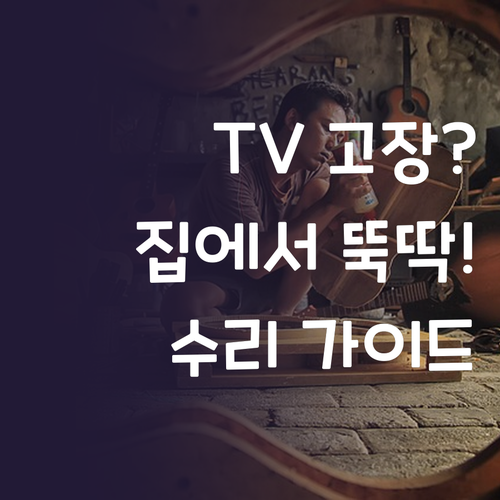 TV 화면 수리 가이드 전문가가 알려..