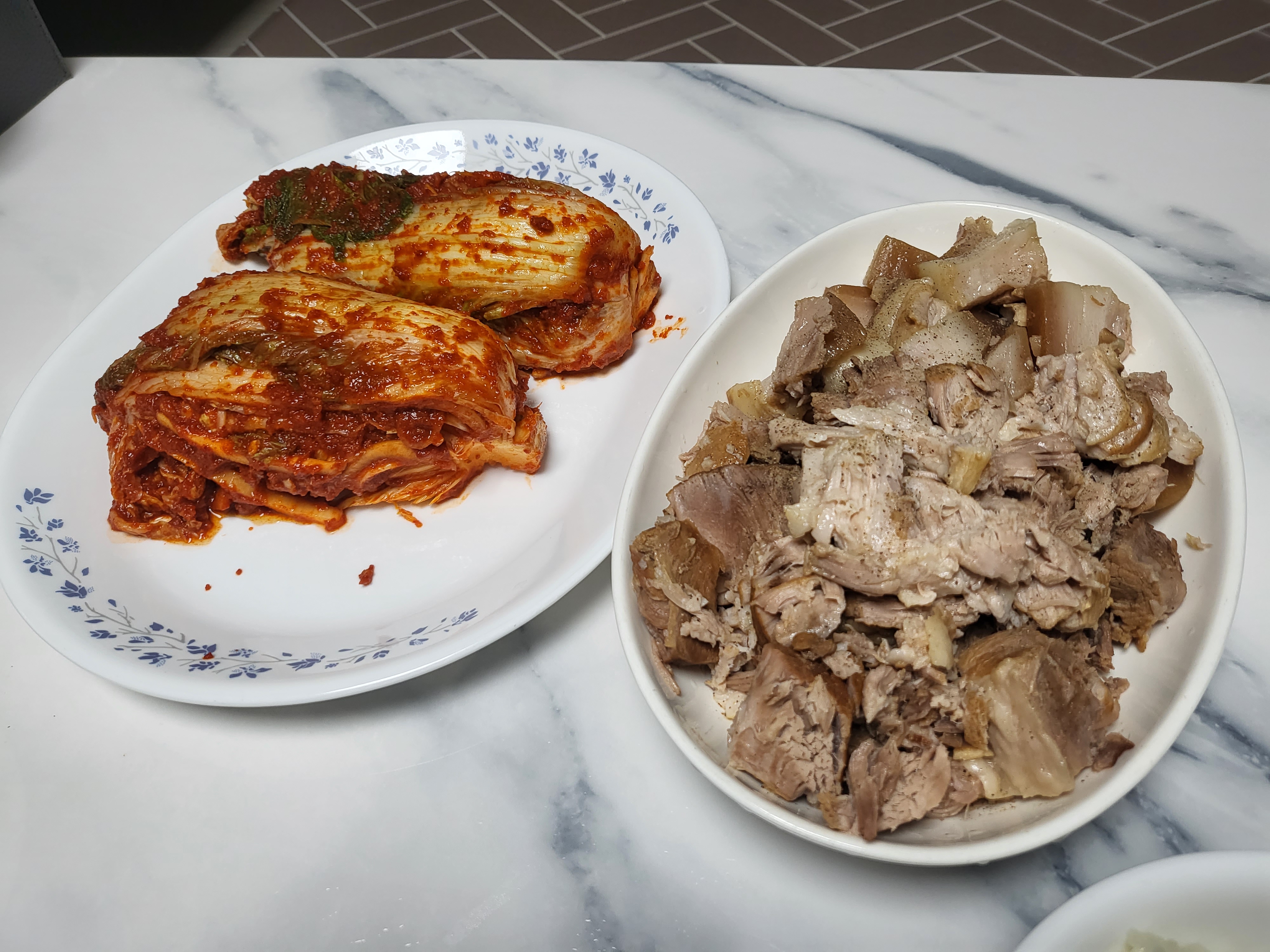 김장김치와 수육