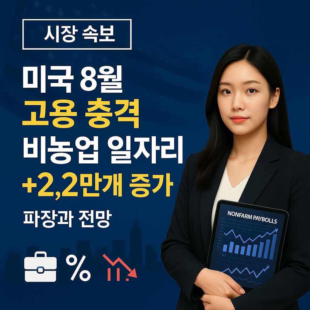미국 8월 고용 충격 비농업 일자리 2.2만개 증가의 파장과 전망