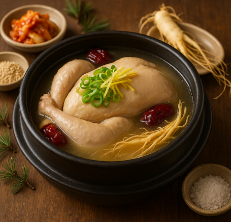 한국 여름 복날 삼계탕 사진