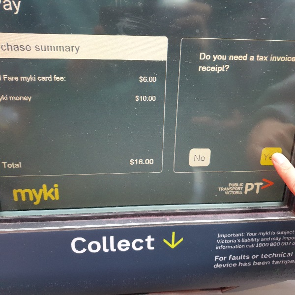myki 카드부터 무료 트램까지, 멜버른 교통수단 완벽 가이드_myki 카드 충전기_영수증 발행