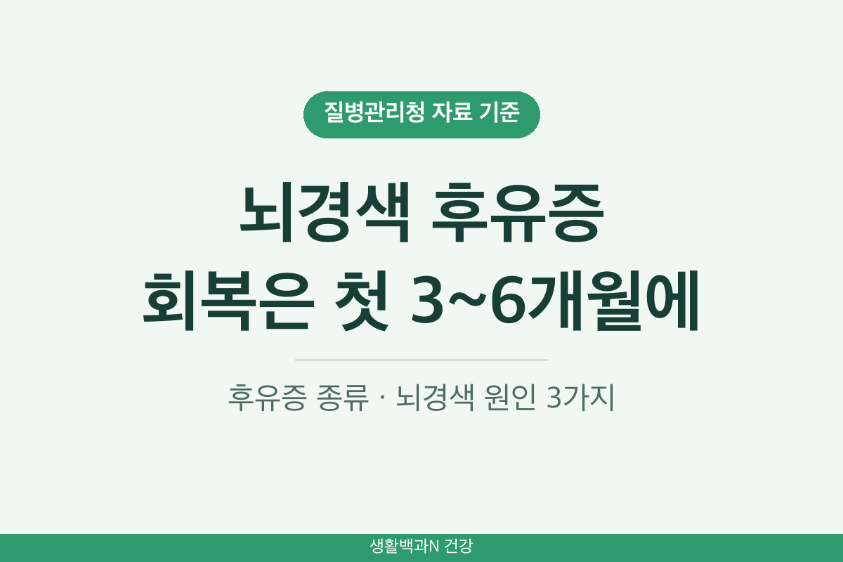 뇌경색 후유증 회복 시기 3~6개월 정체기 뇌경색 원인 3가지