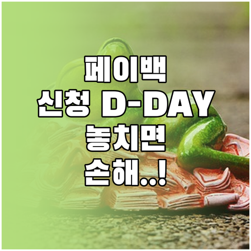 상생페이백 신청 D-DAY, 알아야 ..