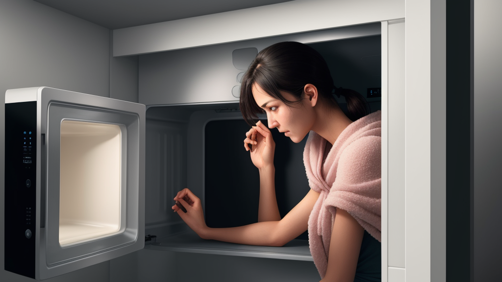 전자레인지 청소 식초 수증기 닦아내기