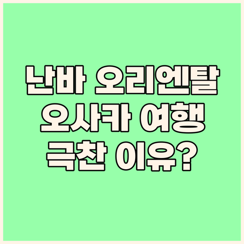 난바 오리엔탈 호텔.. 오사카 여행객..