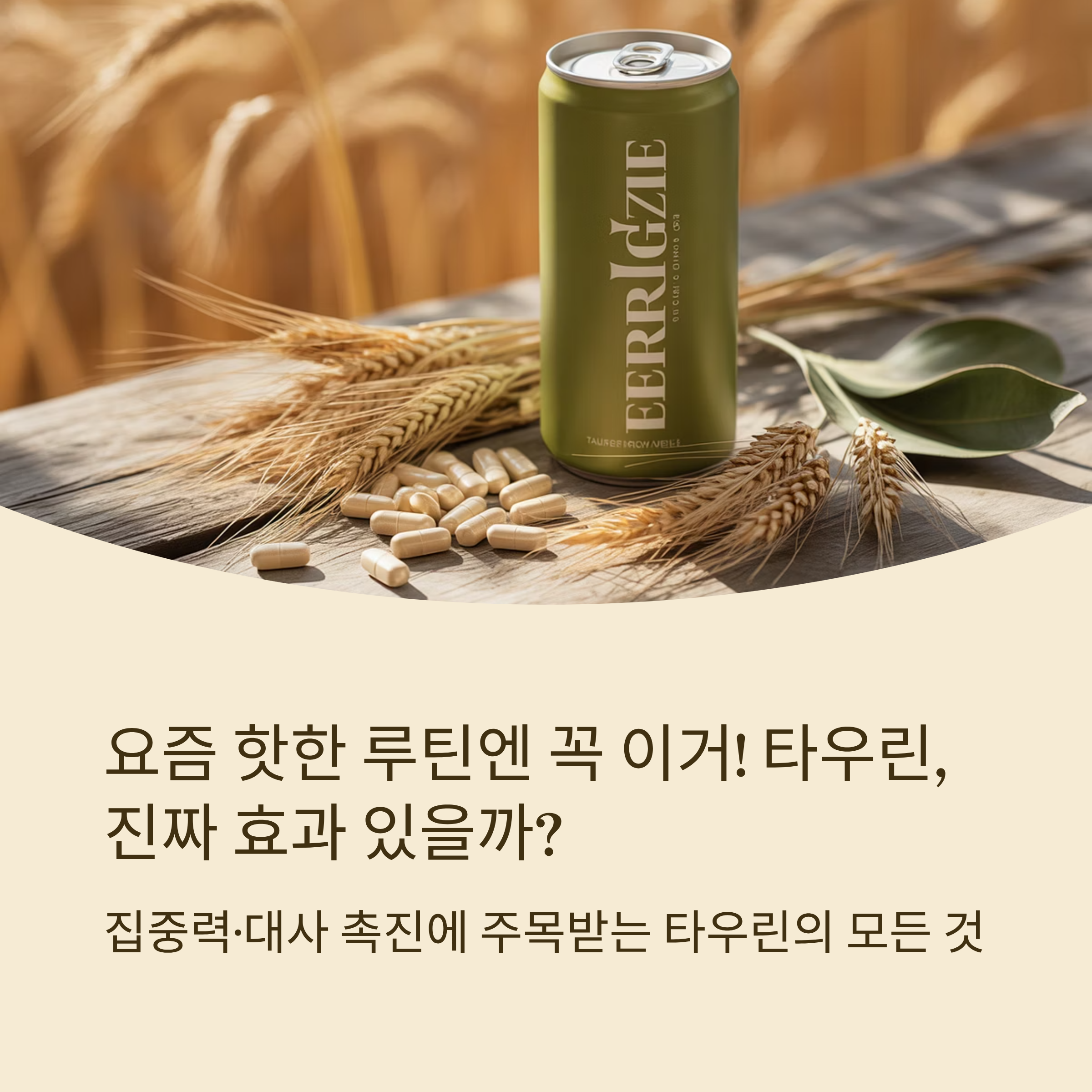 타우린(Taurine), 집중력·대사 촉진에 진짜 효과 있을까?