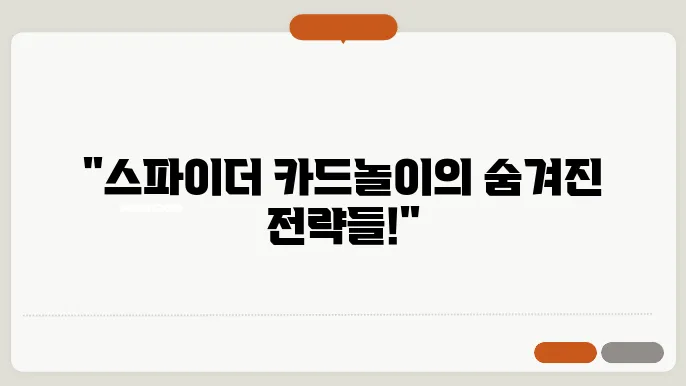 스파이더 카드놀이