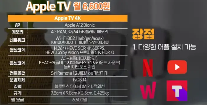 SK 독점 셋톱박스 애플 TV
