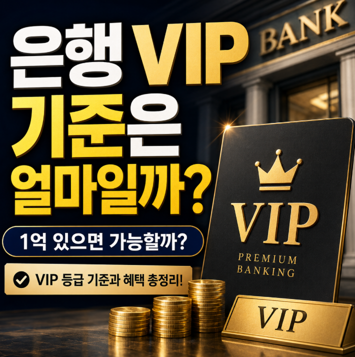 은행 VIP 기준은 얼마일까? 1억 있으면 가능할까 우수고객 등급 총정리
