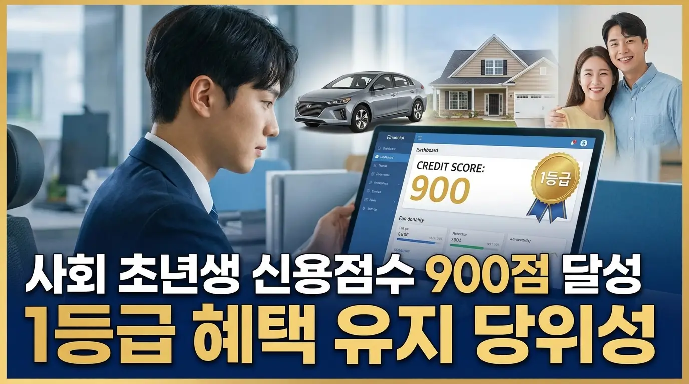 사회 초년생 신용점수 900점 달성 및 1등급 혜택 유지 당위성